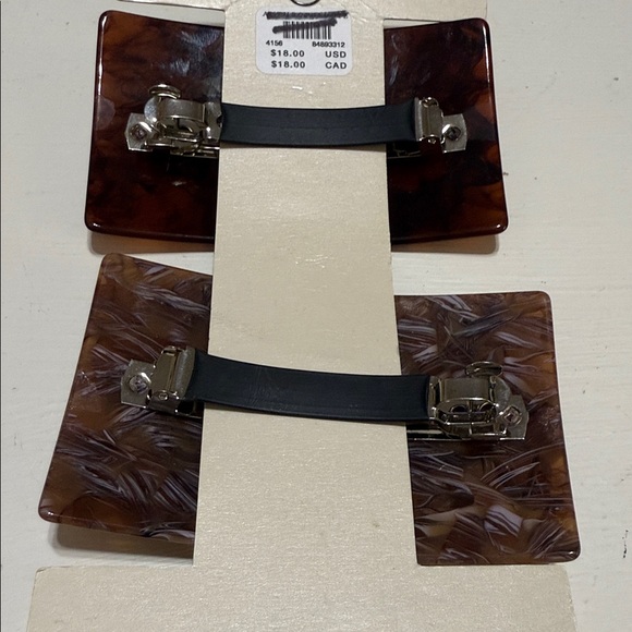 Anthropologie Tortoise Shell Non-slip Hair Clips New - Picture 4 of 5